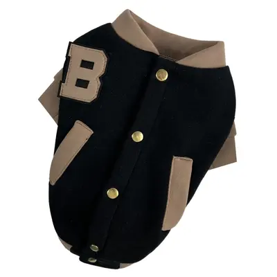 Бомбер чорний беж Y-372