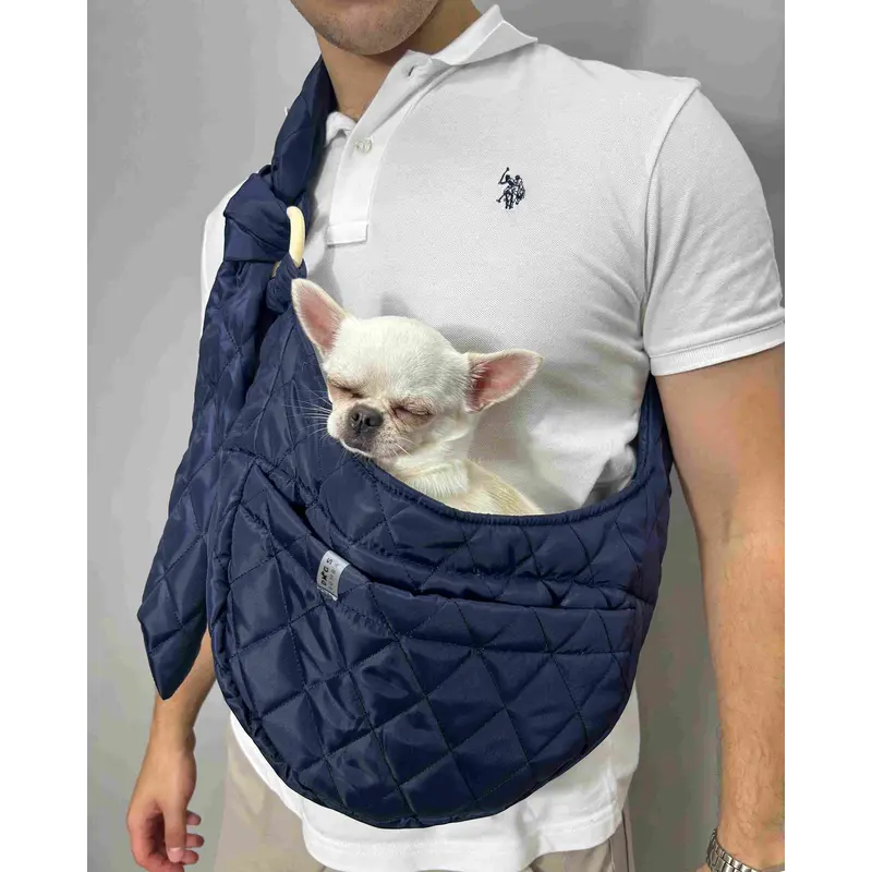 Слінг стьобаний синій S-88