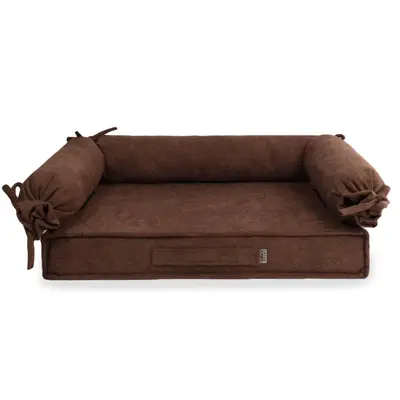 Лежак HugRoll велюр шоколад L-18