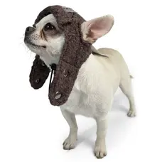 Шапка Авіатор тедді шоколад S-83