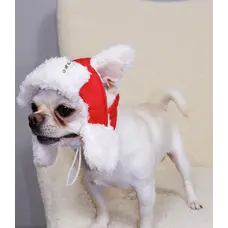 Шапка з вушками червона S-97