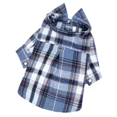 Сорочка картата весна блакитна RUB-65