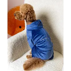 Костюм велюровий Кураж синій D-244