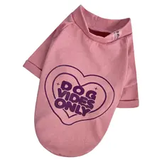 Футболка Dog Vibes пудра F-90