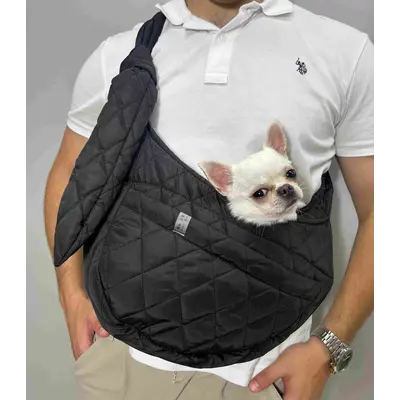 Слінг стьобаний чорний S-89