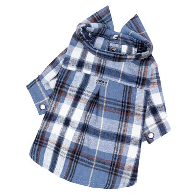 Сорочка картата весна блакитна RUB-65