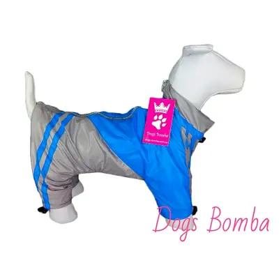 Дощовик для такс змійка синій MT-1