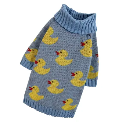 Светр в'язаний Каченята блакитний Y-343