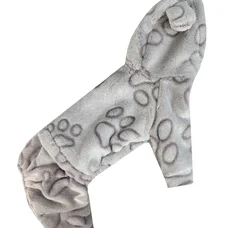 Костюм махровий лапки сірий D-175