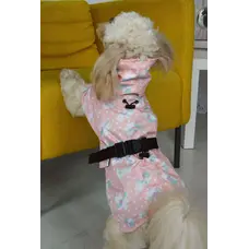 Дощовик плащ квіточки персик M-120