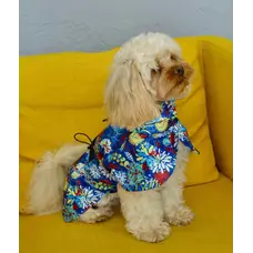 Дощовик плащ візерунки синій M-118