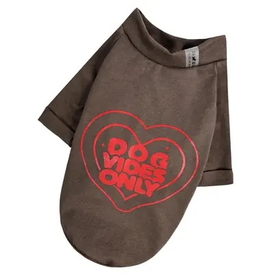 Футболка Dog Vibes шоколад F-93