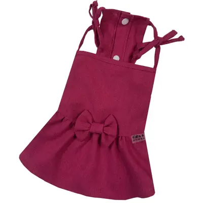 Сарафан лляний малиновий P-41