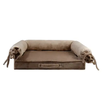 Лежак HugRoll хутро беж L-19