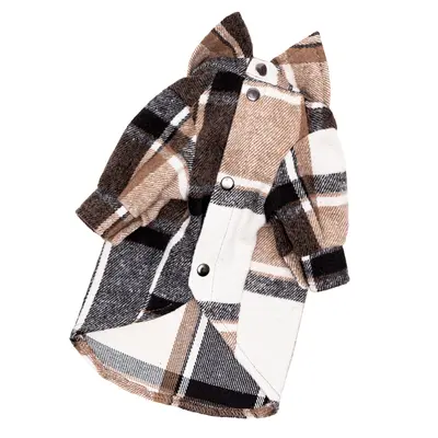 Сорочка картата чорна з молоком RUB-69