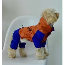 Дощовик з фіксаторами помаранч синій M-124