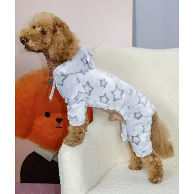 Костюм махровий зірки сірий D-174