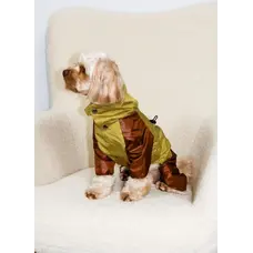 Дощовик з фіксаторами гірчично шоколадний M-122