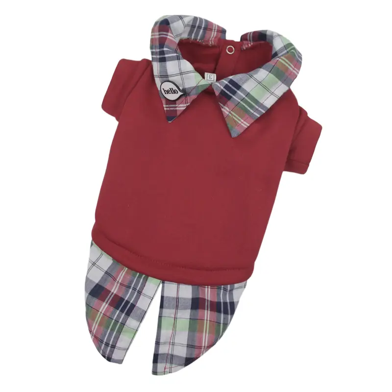 Толстовка з сорочкою червона Y-296 Толстовка з сорочкою червона Y-296