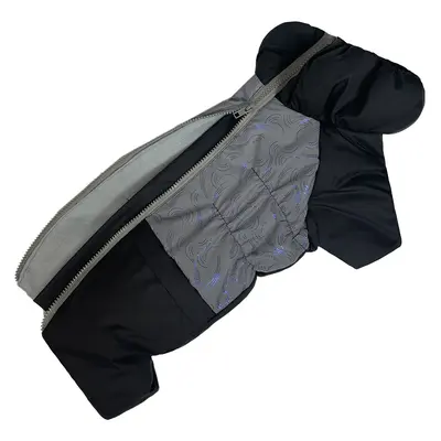 Зимовий комбінезон ДЛЯ ТАКС дівчат світловідбиваючий чорний RT-27