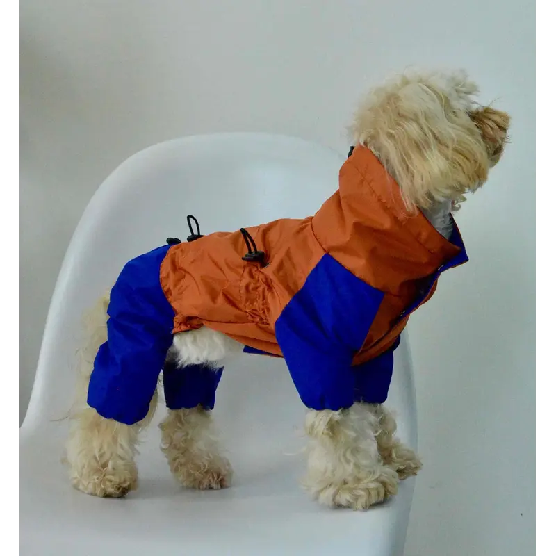 Дощовик з фіксаторами помаранч синій M-124