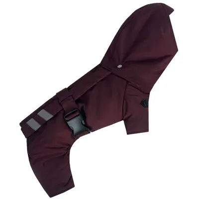 Зимовий комбінезон з поясом марсала R-61