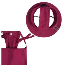 Панамка лляна малинова S-75