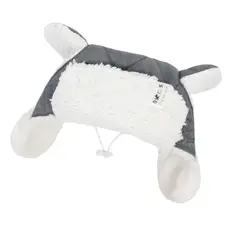 Шапка з вушками сіра S-109