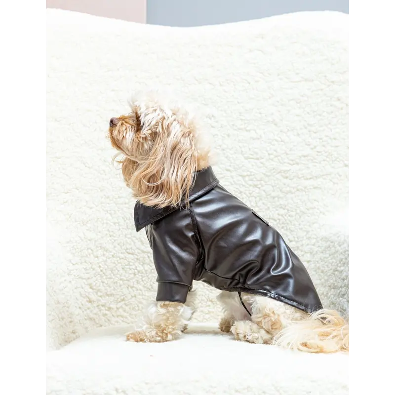 Куртка з екошкіри шоколад K-102