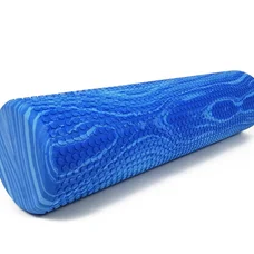 Масажний ролик EasyFit Foam Roller 60 см двоколірний Синій-блакитний