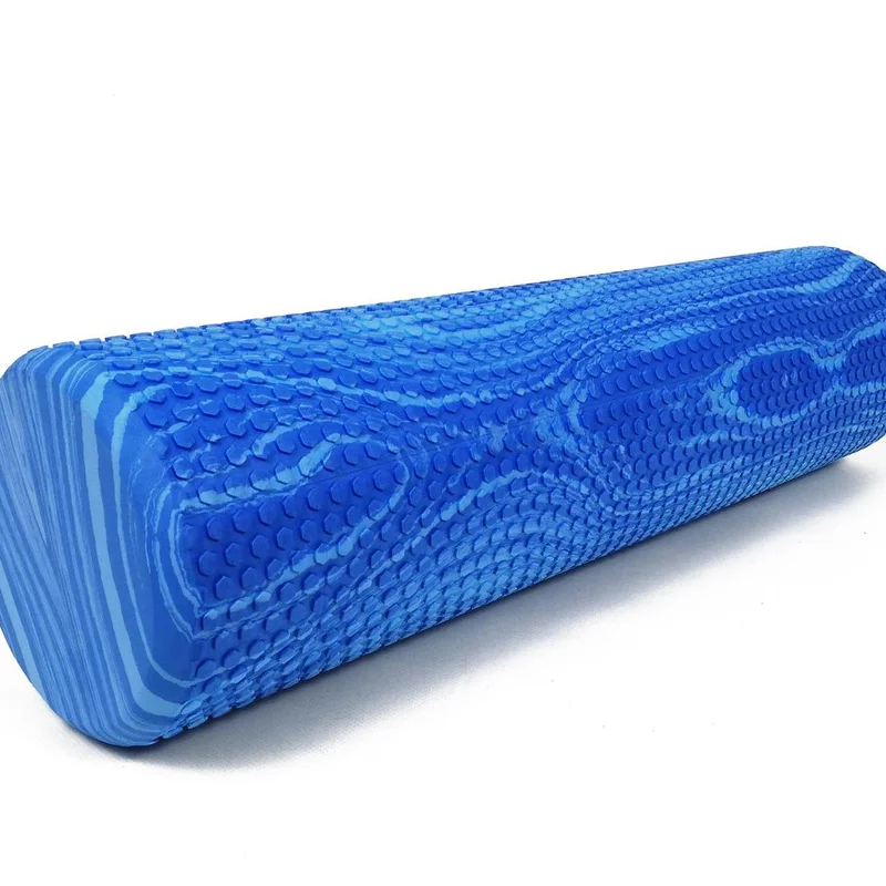 Масажний ролик EasyFit Foam Roller 60 см двоколірний Синій-блакитний