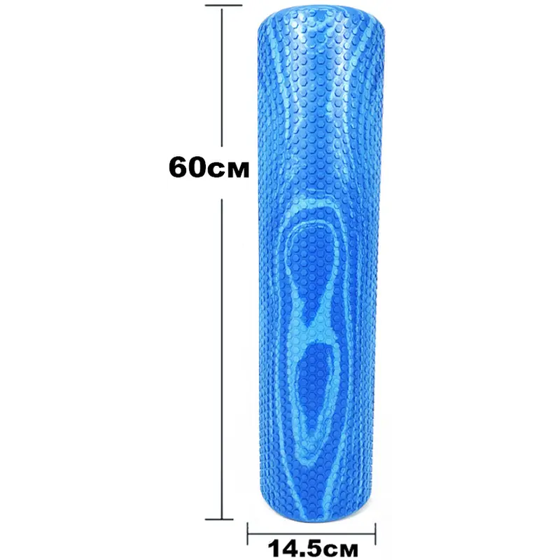 Масажний ролик EasyFit Foam Roller 60 см двоколірний Синій-блакитний Масажний ролик EasyFit Foam Roller 60 см двоколірний Синій-блакитний
