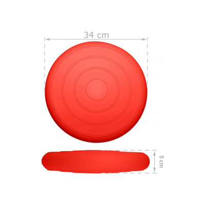 Балансувальна масажна подушка гладка EasyFit Balance Cushion Червоний