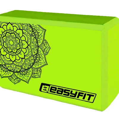 Блок для йоги EasyFit EVA з малюнком салатовий