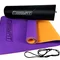 Килимок для йоги та фітнеса EasyFit TPE+TC 6мм двошаровий + Чохол фіолетовий з помаранчевим