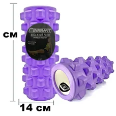 Масажний ролик EasyFit Grid Roller PRO 33 см Фіолетовий