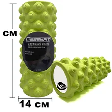 Масажний ролик EasyFit Grid Roller Extreme 33 см Салатовий