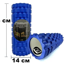 Масажний ролик EasyFit Grid Roller 33 см v.1.1 Синій
