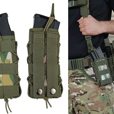 Підсумок під магазин АК/РПК одинарний відкритий мультикам (MOLLE, підсумок на розгрузку, жилет, РПС)