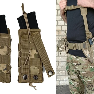 Підсумок під магазин АК/РПК одинарний відкритий піксель ЗСУ MM-14 (MOLLE, підсумок на розгрузку, жилет, РПС)