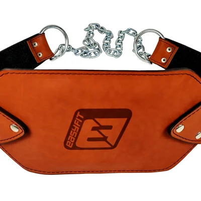 Пояс для обтяжень EasyFit (шкіра) до 200 кг коричневий