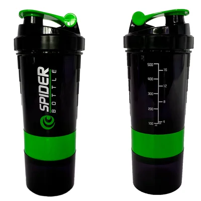 Шейкер спортивний EasyFit Spider 0,5 л Чорно-зелений