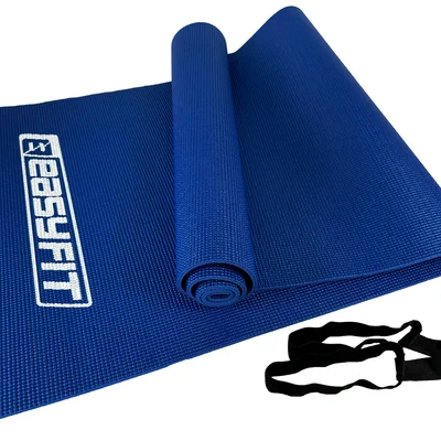 Килимок для йоги та фітнесу EasyFit ПВХ (PVC) Синій