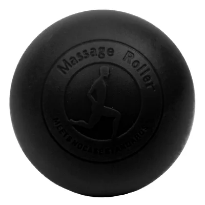 Масажний м'ячик EasyFit каучук 6.5 см чорний