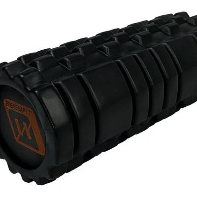 Масажний ролик EasyFit Solid Roller v.1.1s 33 см чорний
