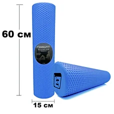 Масажний ролик EasyFit Foam Roller 60 см Синій