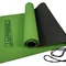 Килимок для йоги та фітнесу EasyFit TPE+TC 6мм двошаровий зелений-чорний