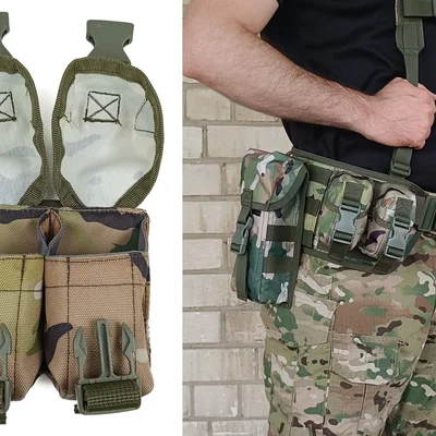 Підсумок гранатний подвійний мультикам (MOLLE, підсумок для гранат на розгрузку, жилет, РПС)
