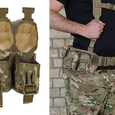 Підсумок гранатний подвійний піксель ЗСУ MM-14 (MOLLE, підсумок для гранат на розгрузку, жилет, РПС)