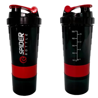 Шейкер спортивний EasyFit Spider 0,5 л Чорно-червоний